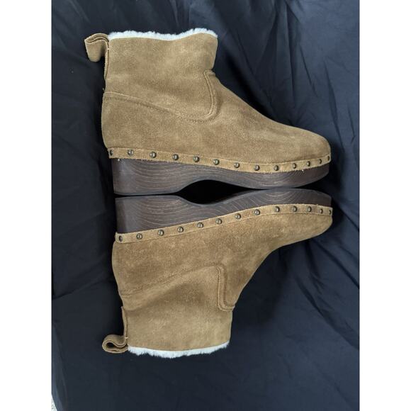 Madewell Toffee The Marceline Clog Boot in Shearling Size 8 - Picture 7 of 9